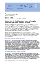 Regioni limitrofe alla Svizzera: su i tassi di attività, giù la disoccupazione rispetto alla media nazionale