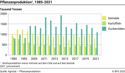 Pflanzenproduktion - Tausend Tonnen