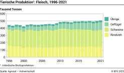 Tierische Produktion: Fleisch - Tausend Tonnen