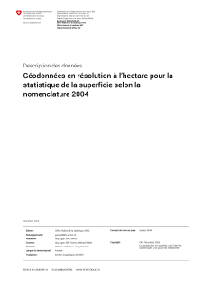 Statistique de la superficie : description des géodonnées 