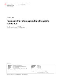 Regionale Indikatoren zum Satellitenkonto Tourismus