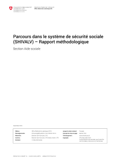 Parcours dans le système de sécurité sociale (SHIVALV) – Rapport méthodologique