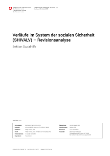 Verläufe im System der sozialen Sicherheit (SHIVALV) – Revisionsanalyse