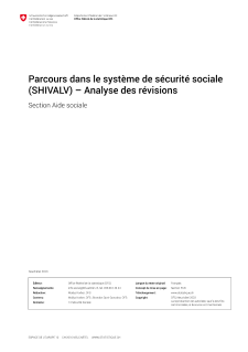 Parcours dans le système de sécurité sociale (SHIVALV) – Analyse des révisions
