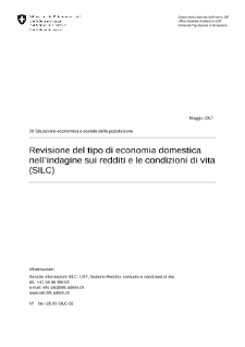 Revisione dei tipi di economia domestica nell'indagine SILC