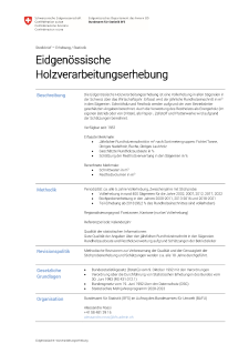Eidgenössische Holzverarbeitungserhebung