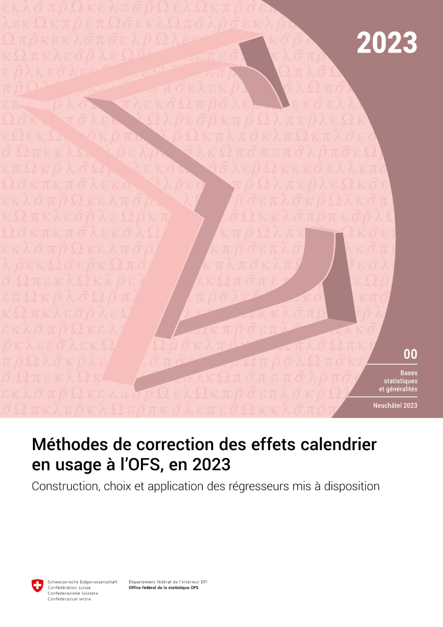 Méthodes de correction des effets calendrier en usage à l'OFS, en 2023