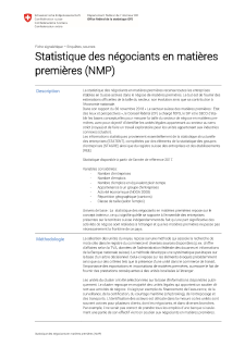 Statistique des négociants en matières premières