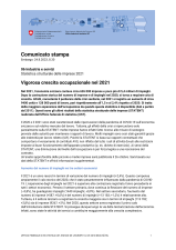 Vigorosa crescita occupazionale nel 2021