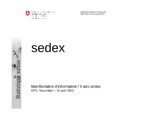 Séance d'information 5 ans sedex