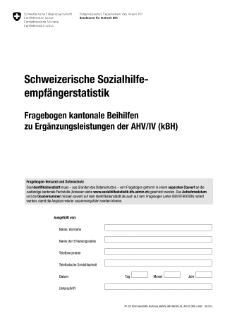 Fragebogen kantonale Beihilfen zu Ergänzungsleistungen der AHV/IV (kBH)