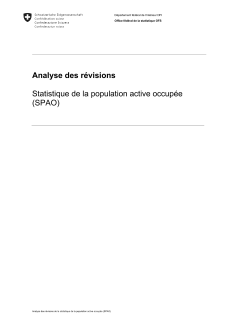 Statistique de la population active occupée (SPAO) - Analyse des révisions
