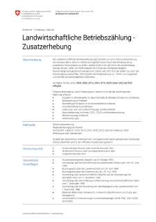 Landwirtschaftliche Betriebszählung - Zusatzerhebung