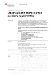 Censimento delle aziende agricole - Rilevazione supplementare