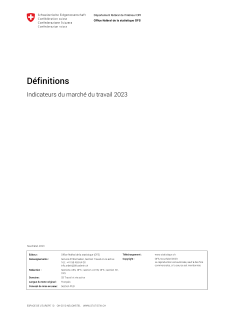 Indicateurs du marché du travail 2023 - Définitions