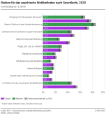 Risiken für das psychische Wohlbefinden nach Geschlecht
