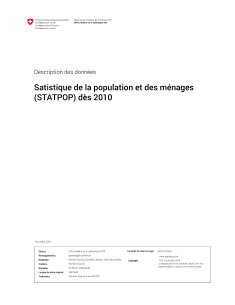 Statistique de la population et des ménages (STATPOP), description: métainformation sur les géodonnées