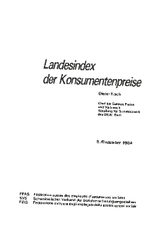 Dieter Koch: Landesindex der Konsumentenpreise