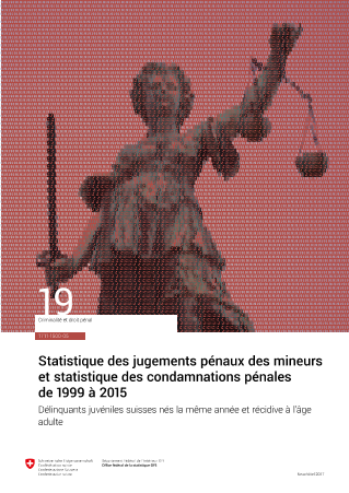 Statistique des jugements pénaux des mineurs et statistique des condamnations pénales de 1999 à 2015