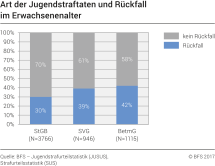 Art der Jugendstraftaten und Rückfall im Erwachsenenalter