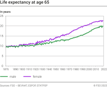 Life expectancy at age 65