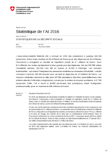 Statistique de l'AI 2016