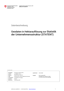 Statistik der Unternehmensstruktur (STATENT), Beschäftigte und Arbeitsstätten: Datenbeschreibung