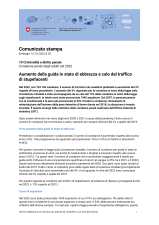 Aumento della guida in stato di ebbrezza e calo del traffico di stupefacenti