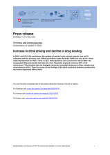 Increase in drink driving and decline in drug dealing