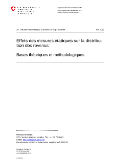 Effets des mesures étatiques sur la distribution des revenus. Bases théoriques et méthodologiques