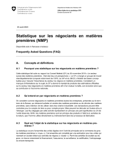 Statistica dei commercianti di materie prime - Frequently asked questions