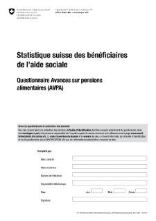 Questionnaire Avances sur pensions alimentaires (AVPA)