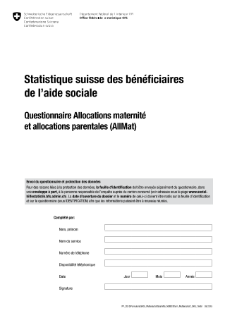Questionnaire Allocations maternité et allocations parentales (AllMat)
