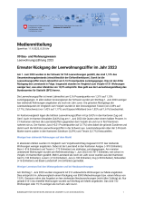 Erneuter Rückgang der Leerwohnungsziffer im Jahr 2023