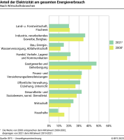 Anteil der Elektrizität am gesamten Energieverbrauch