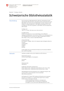 Schweizerische Bibliotheksstatistik