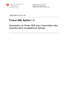 Description du fichier XML pour l'importation des données dans la plateforme SpiGes 1.3