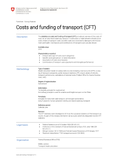 Costs and funding of transport