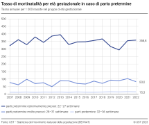 Tasso di mortinatalità per età gestazionale in caso di parto  pretermine