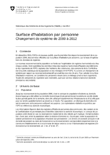 Explications concernant le calcul de la surface d'habitation par personne