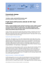 Fragile ripresa dell'economia culturale nel 2021 dopo la pandemia