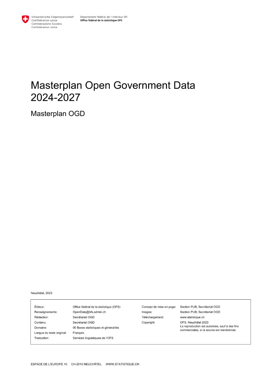 Masterplan Open Government Data 2024-2027