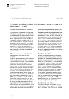 Comparatif entre la statistique de la population active occupée et la statistique de l'emploi