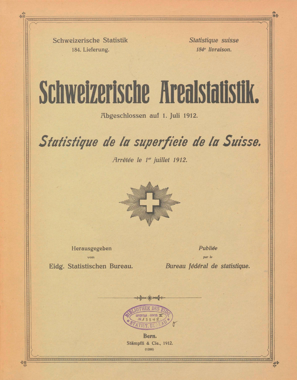 Statistique de la superficie arrêtée le 1er juillet 1912
