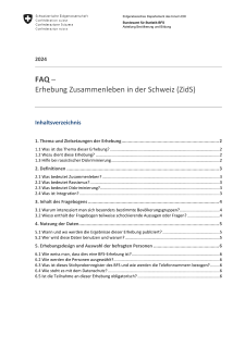 FAQ - Erhebung Zusammenleben in der Schweiz (ZidS)