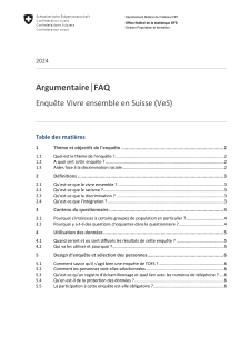 FAQ  - Enquête Vivre ensemble en Suisse (VeS)