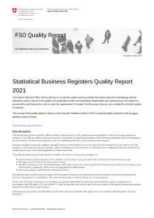 Business Register Quality Report 2021