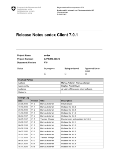 sedex Client: Release Notes
