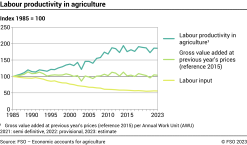 Labour productivity in agriculture - Index