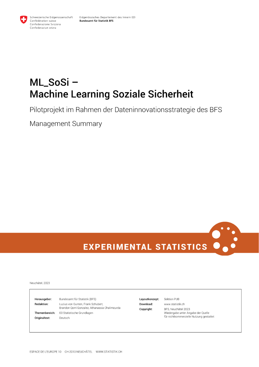 ML_SoSi - Machine Learning Soziale Sicherheit